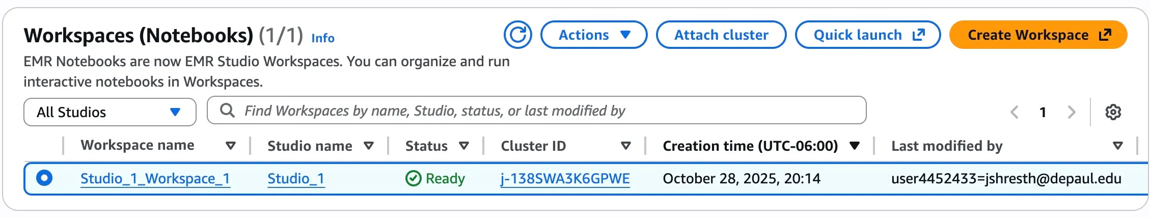 Attach Cluster and Launch JupyterLab